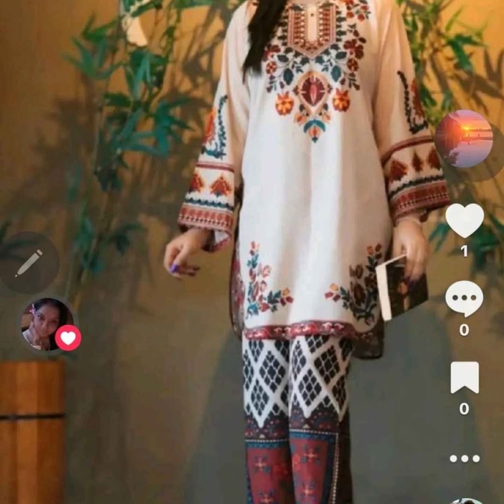 3 Pc Kurta With Pants And Dupatta